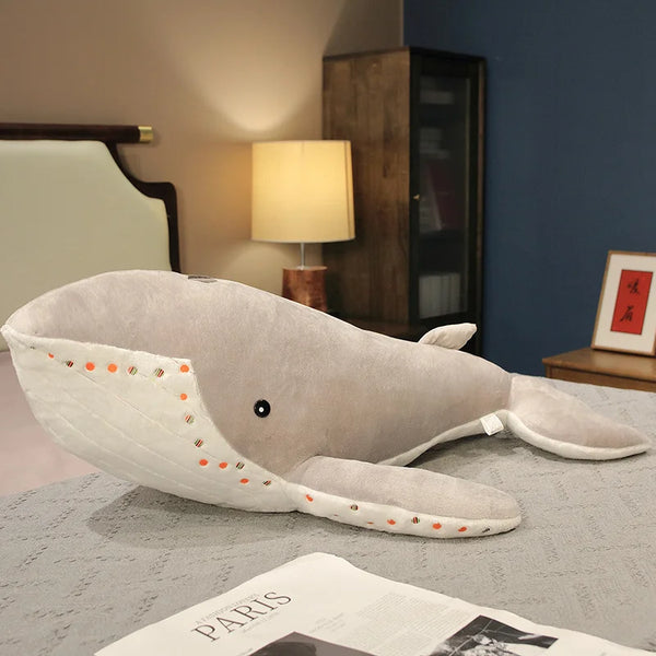 Giant Size Whale Plush Toy Blue Sea Animals Stuffed Huggable Shark