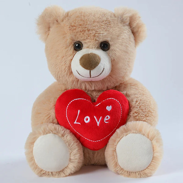 Cute Heart Bear Dog Plush Toy – A Hug Full of Love
