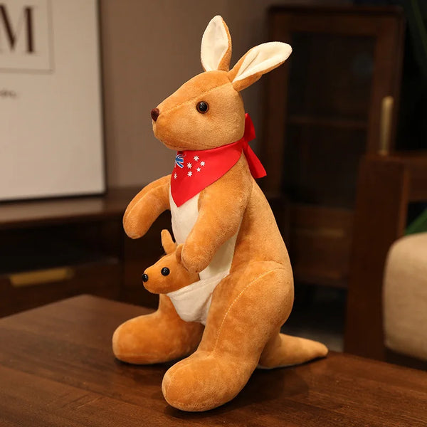 Cute Mother & Child kangaroo Plush Toys Kawaii Big Size Kangaroo Plushie