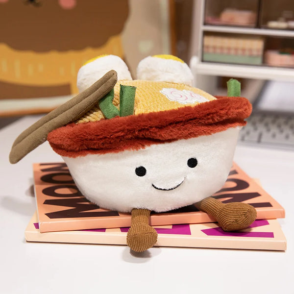 Funny Creative Ramen bowl Doll With Leg Stuffed Plush Plants Lifelike Plant Kawaii PineTree Noodles Bunker Plush Pillow Cushion Toy Decor noodle 12cm Kawaii Snuggle