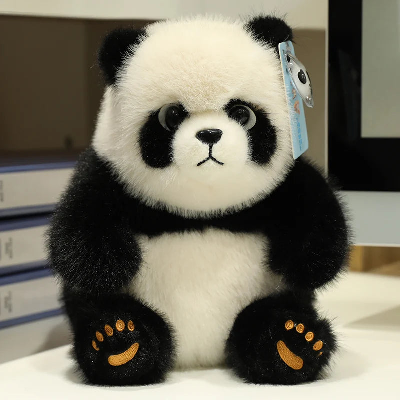 New 25--45cm Lovely Lifelike Animal Polar Bear Wear Scarf Panda Plush Toy Soft Pillow Cute Back Cushion Birthday Home Decor