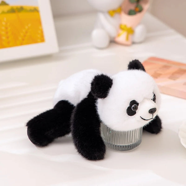 Kawaii Plush Dolls Raccoon Bear Lovely Lying Animal Pillow Cartoon Toy