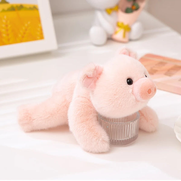 Kawaii Plush Dolls Raccoon Bear Lovely Lying Animal Pillow Cartoon Toy