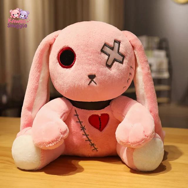 Dark Devil Black Rabbit Plush Toy: A Punk Twist on a Classic Bunny pink Kawaii Snuggle