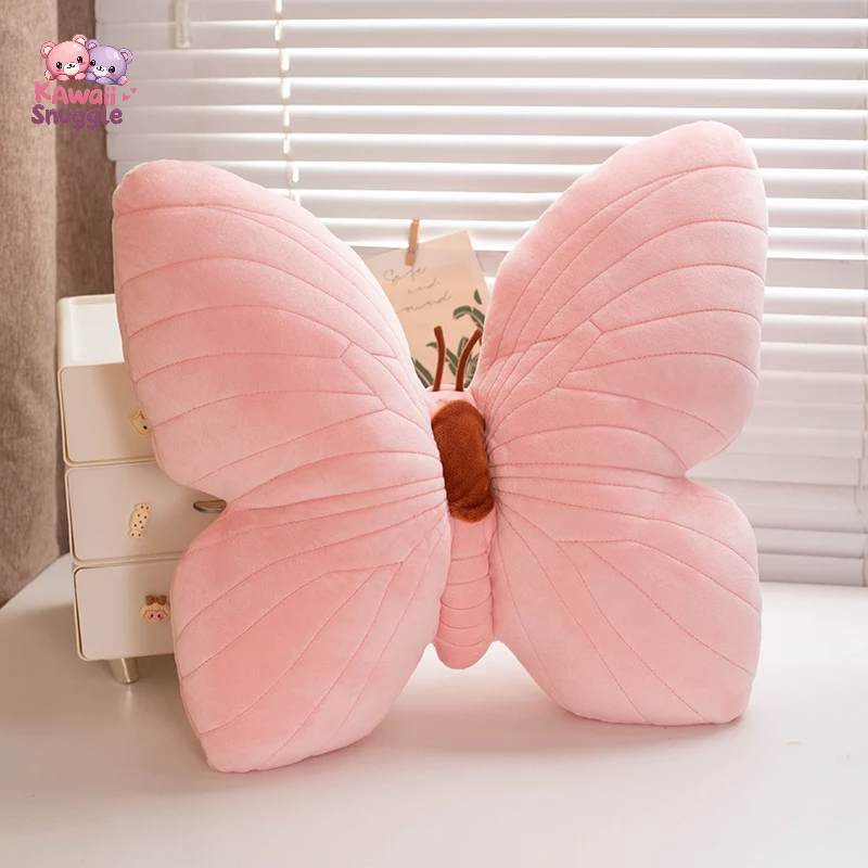 Beautiful Butterfly Plush Pillow – A Soft Touch of Elegance pink 40cmX40cm Kawaii Snuggle