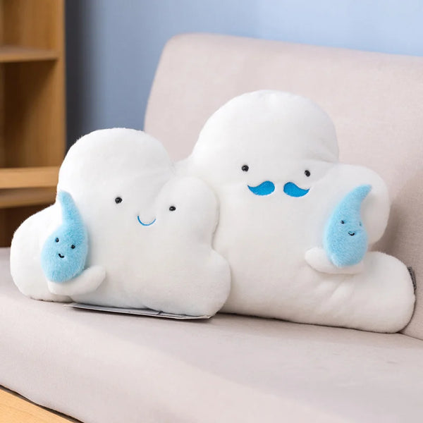 Cartoon Sun Moon Raindrop Throw Pillows Cushion – A Cloud Family Full of Cuteness and Comfort