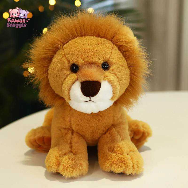 Lion Animal Stuffed Plush Toy – A Majestic Cuddle Companion! sit 28cm Kawaii Snuggle