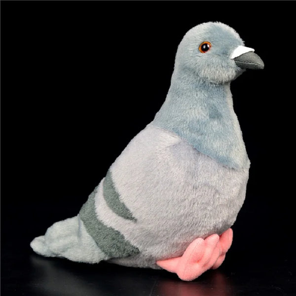 Lifelike Gray Carrier Pigeon Bird Animal Soft Stuffed Doll Plush Toy
