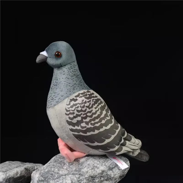 Lifelike Gray Carrier Pigeon Bird Animal Soft Stuffed Doll Plush Toy