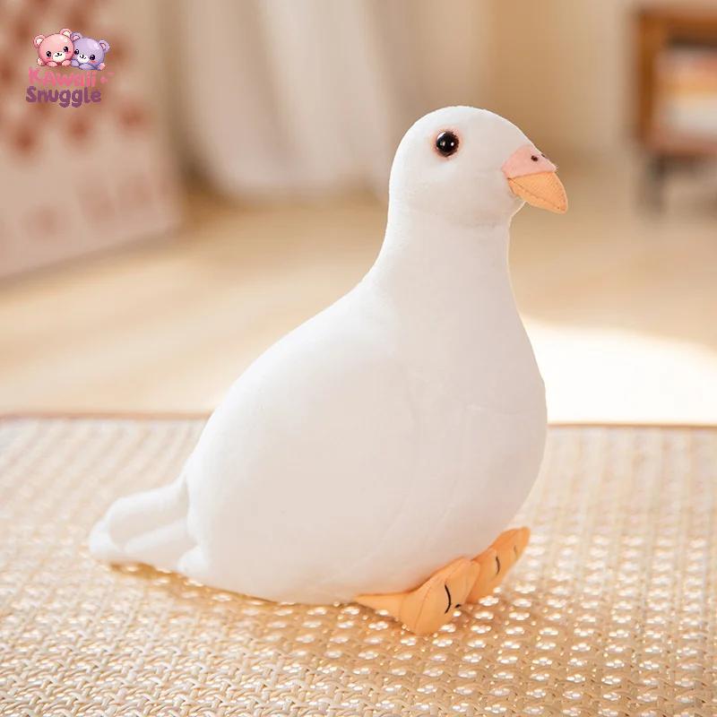 Simulation Pigeon Plush Toy: A Peaceful Companion for All Ages white 20cm Kawaii Snuggle