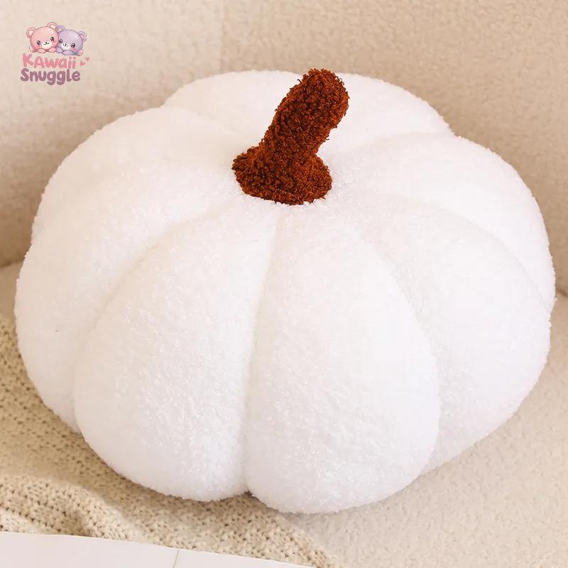 Nordic Halloween Soft Pumpkin Plush – A Cozy Autumn Companion white Kawaii Snuggle