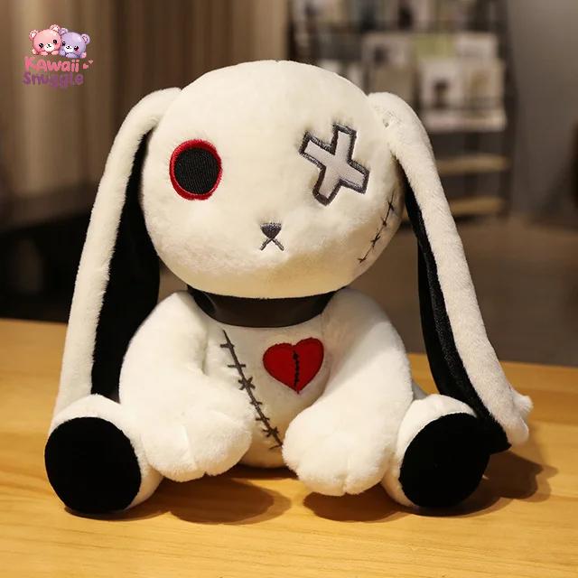 Dark Devil Black Rabbit Plush Toy: A Punk Twist on a Classic Bunny white Kawaii Snuggle