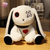 Dark Devil Black Rabbit Plush Toy: A Punk Twist on a Classic Bunny white Kawaii Snuggle