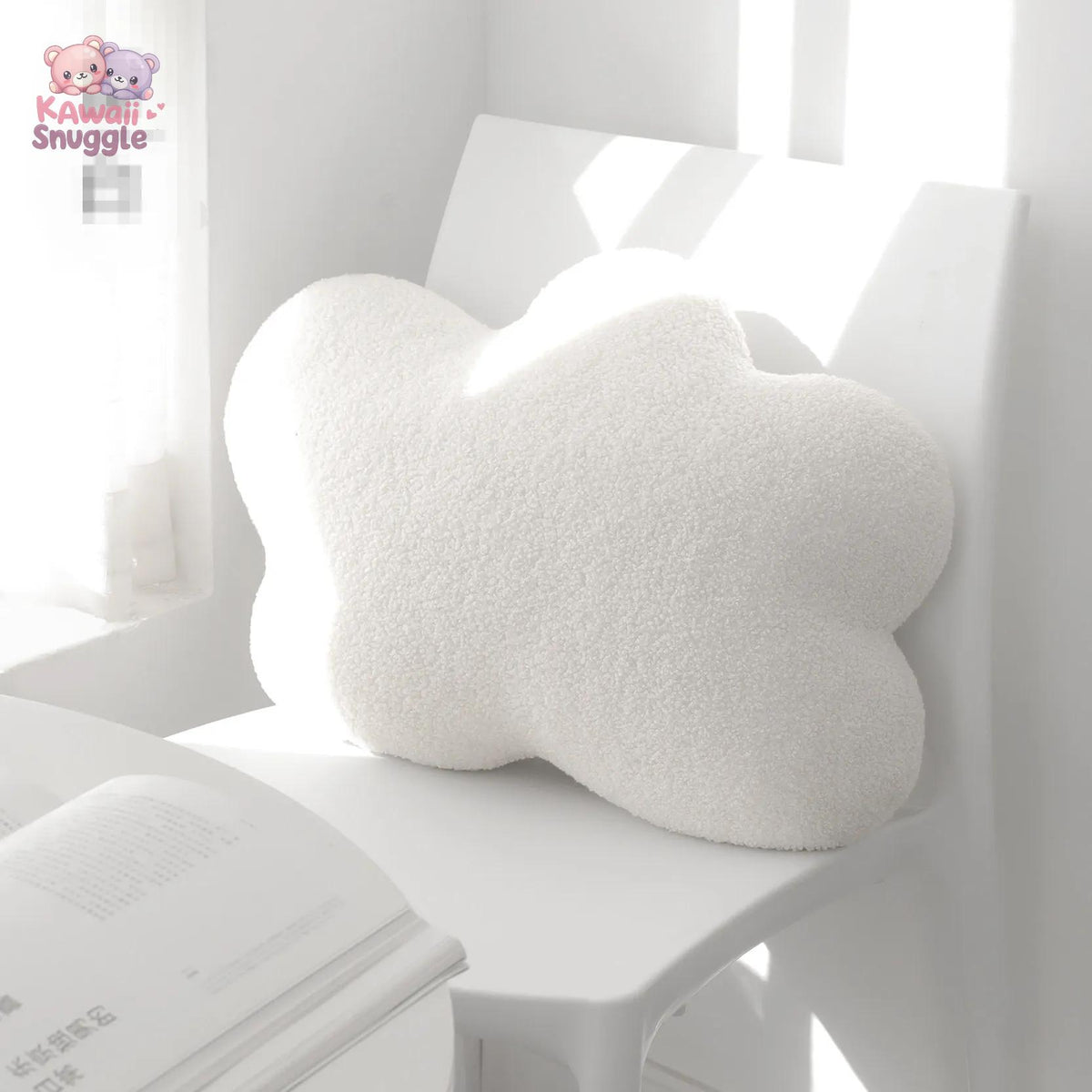 Nordic White Cloud Plush Cushion – Soft, Cute & Cozy Home Décor! white 50x34cm Kawaii Snuggle