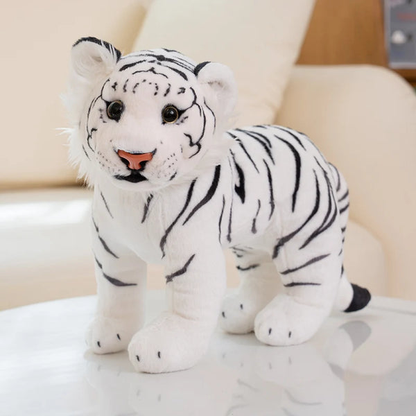 30cm Simulation Stand Lion Snow Leopard Plush Toys Home Decor Stuffed Cute Animals Dolls Soft Real Like Pillow for Boys Gift