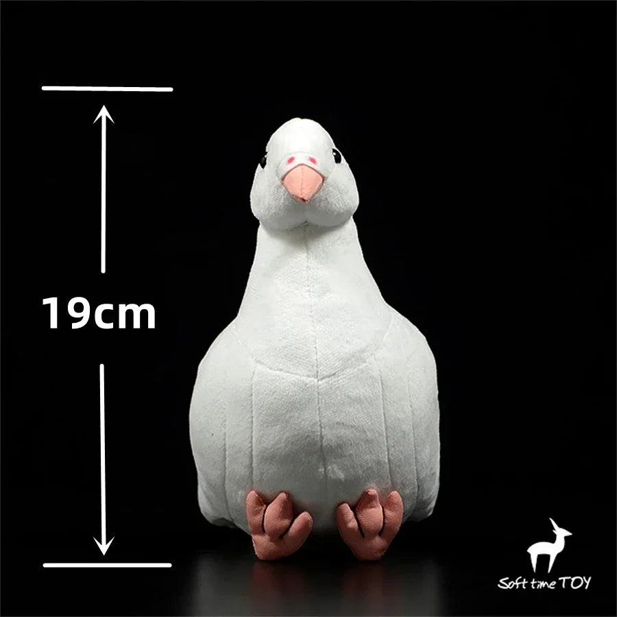 Lifelike White Pigeon Plush Toy A Feathery Friend with a Cozy Touch