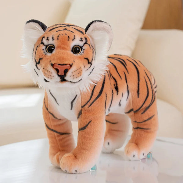 30cm Simulation Stand Lion Snow Leopard Plush Toys Home Decor Stuffed Cute Animals Dolls Soft Real Like Pillow for Boys Gift